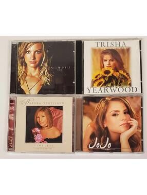 4 Female Pop/Country CDs + Bonus JoJo Disc - Faith Hill, Trisha Yearwood, etc VG